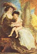 Peter Paul Rubens Portrat der Helene Fourment mit ihrem erstgeborenen Sohn Frans Spain oil painting artist